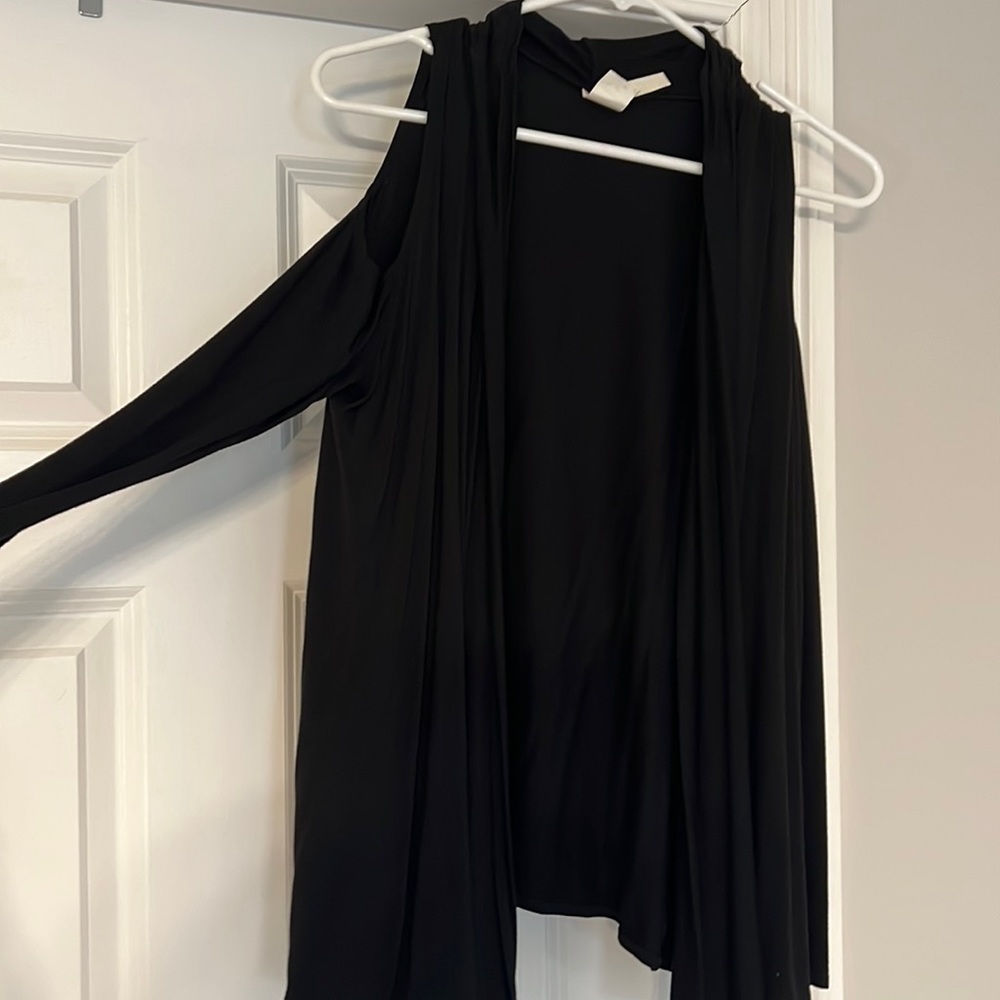 Women’s New Black Cold Shoulder Cardigan Small